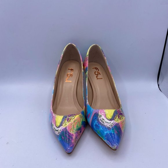 FSJ Classic Kitten Heels Pointy Closed Toe Pumps - Picture 4 of 15